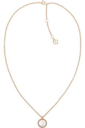 Tommy Hilfiger Romantický bronzový náhrdelník s perletí Iconic Circle 2780657