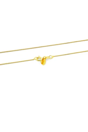 Beneto Exclusive Moderní stříbrný řetízek Kostka/Venezia Gold AGS682 CH 45 cm