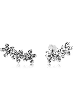 PANDORA Romantické podélné náušnice ze stříbra Sedmikrásky 290744CZ