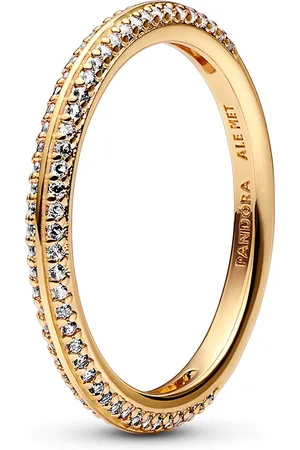 PANDORA Třpytivý pozlacený prsten Shine Me 169679C01 54 mm