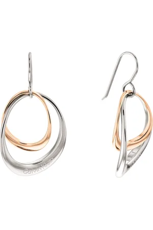 Calvin Klein Originální ocelové bicolor náušnice Timeless 35000003