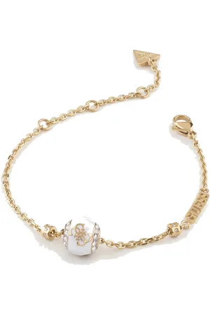 Guess Moderní pozlacený náramek 4G Loop JUBB02282JWYGWH 14,5 - 18,5 cm - S