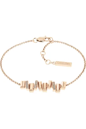 Calvin Klein Stylový bronzový náramek s ozdobou Luster 35000242
