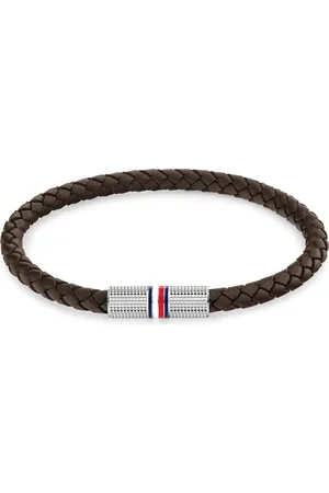 Tommy Hilfiger Hnědý kožený náramek pro muže Infinity 2790458