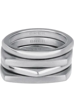 Breil Moderní sada ocelových prstenů New Tetra TJ301 54 mm