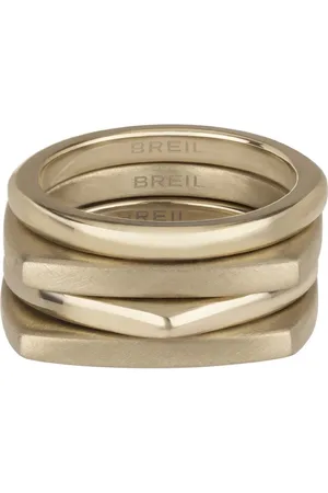 Breil Moderní sada pozlacených prstenů New Tetra TJ302 54 mm
