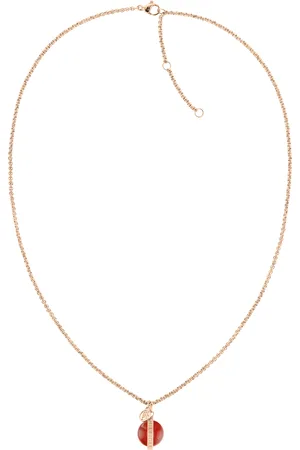 Tommy Hilfiger Stylový bronzový náhrdelník s karneolem 2780763