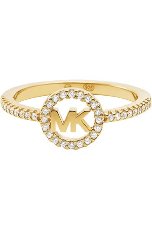 Michael Kors Luxusní pozlacený prsten se zirkony MKC1250AN710 57 mm