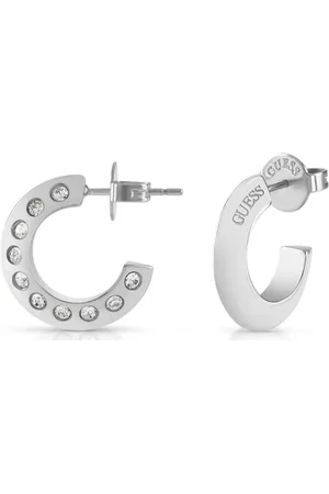 Guess Ocelové náušnice kruhy Hoops Don`t Lie JUBE01489JWRH 4,6 cm