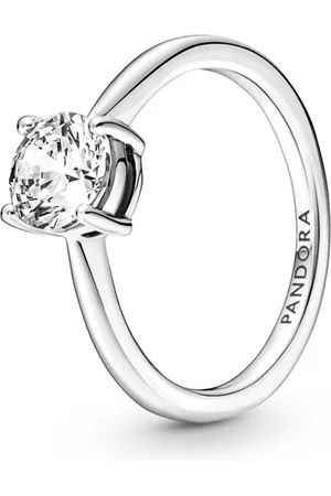 PANDORA Jemný stříbrný zásnubní prsten Timeless 190052C01 58 mm