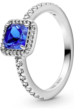 PANDORA Okouzlující stříbrný prsten s křišťálem Timeless 198863C02 50 mm