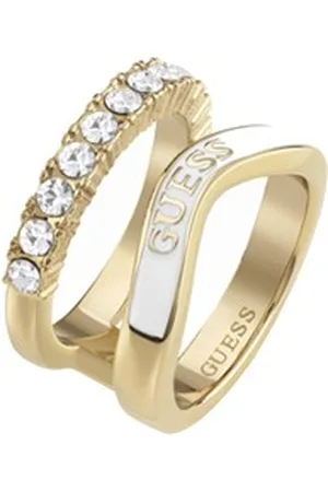 Guess Originální pozlacený prsten Perfect Liaison JUBR03072JWYGWH 52 mm