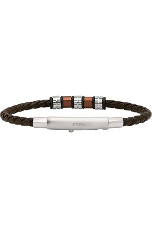Breil Elegantní pánský kožený náramek Wanderlust TJ3371