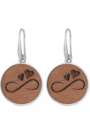 Crystalp Krásné visací ocelové náušnice Infinity Love 40436.W2.E.46