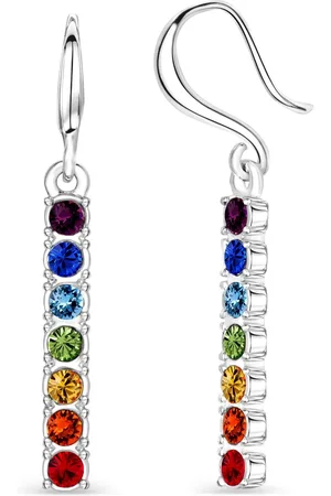 Crystalp Překrásné náušnice s krystaly Chakra 41092.MLT.R