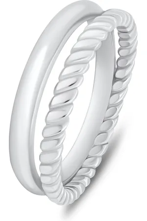 Brilio Originální dvojitý stříbrný prsten RI064W 52 mm