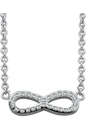 Crystalp Slušivý ocelový náhrdelník Infinity 32148.E