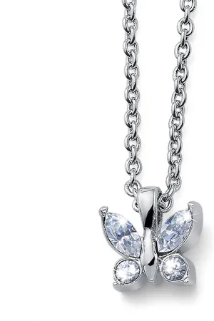 Crystalp Třpytivý náhrdelník s krystaly Motýl 30519.R