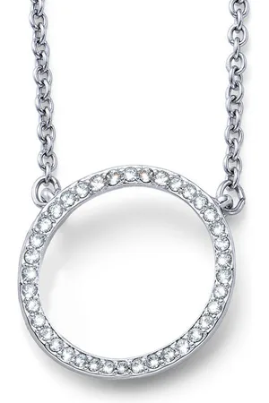 Crystalp Půvabný náhrdelník s kruhovým přívěskem Circle 32146.R