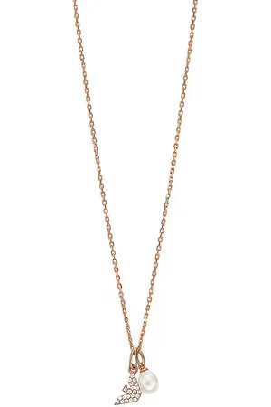 Emporio Armani Stylový bronzový náhrdelník se zirkony EG3573221