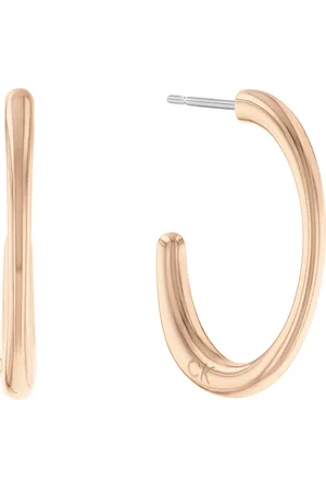 Calvin Klein Slušivé pozlacené náušnice Sculptural 35000348