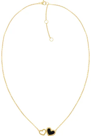 Tommy Hilfiger Půvabný pozlacený náhrdelník se srdíčky Enamel Hearts 2780742
