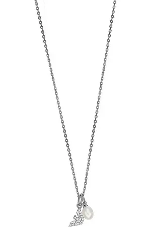 Emporio Armani Stylový stříbrný náhrdelník se zirkony EG3574040