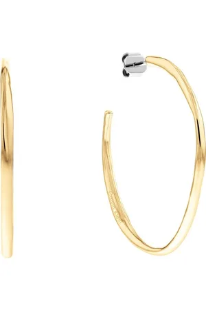 Calvin Klein Kruhové pozlacené náušnice Molten Pebble 35000115