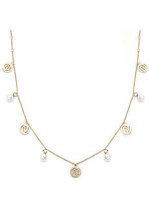 Liu Jo Krásný pozlacený náhrdelník choker s logy Fashion LJ2096