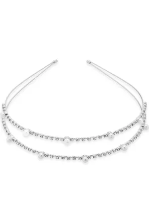 Troli Elegantní dvojitá čelenka do vlasů s krystaly