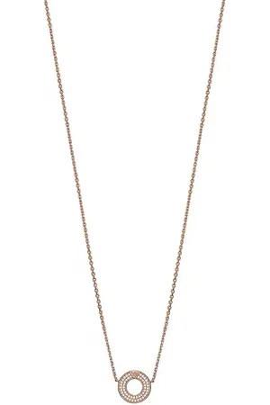 Emporio Armani Půvabný bronzový náhrdelník s kubickými zirkony EG3588221