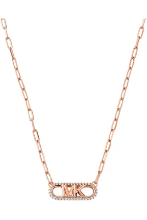 Michael Kors Slušivý bronzový náhrdelník s kubickými zirkony MKC1655CZ791