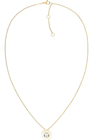 Tommy Hilfiger Elegantní pozlacený náhrdelník s krystalem Layered 2780801