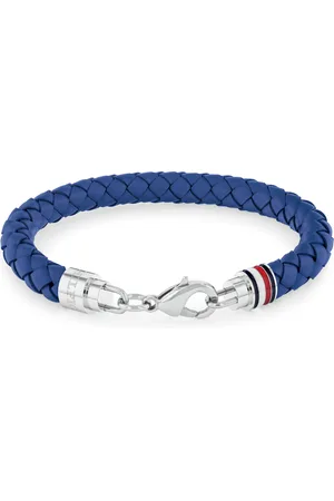 Tommy Hilfiger Elegantní pánský náramek z modré kůže Tyson 2790548