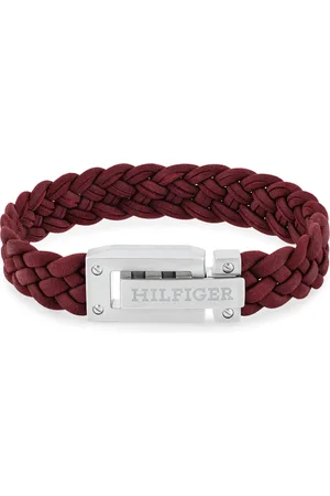 Tommy Hilfiger Červený kožený náramek pro muže 2790519