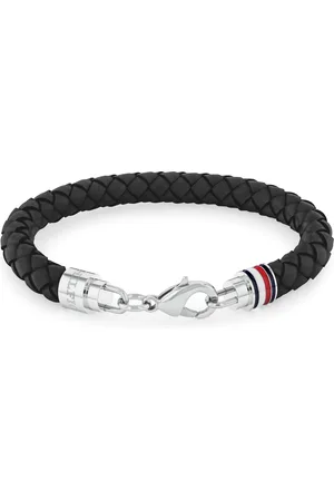 Tommy Hilfiger Elegantní pánský náramek z černé kůže Tyson 2790545