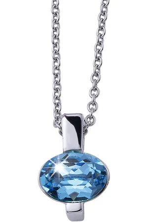 Crystalp Fashion náhrdelník s modrým krystalem Simply 32204.AQU.R