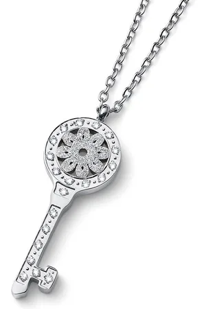 Oliver Weber Originální náhrdelník Klíč s čirými zirkony Swarovski Unlock 12159