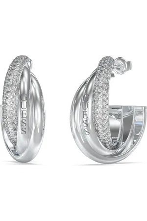 Guess Originální ocelové náušnice se zirkony Perfect JUBE04064JWRHT/U