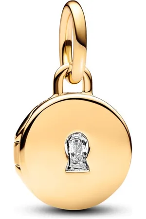 PANDORA Pozlacený přívěsek Otevírací medailonek Shine 763066C01