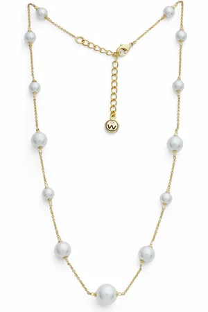 Oliver Weber Půvabný pozlacený náhrdelník s perlami Oceanides Silky Pearls 12308G