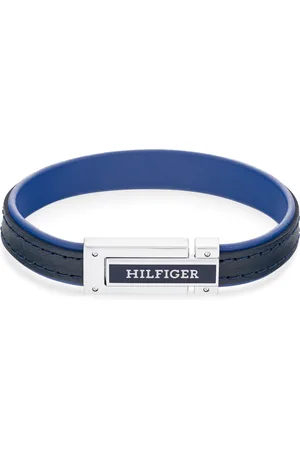 Tommy Hilfiger Modrý kožený náramek pro muže 2790558