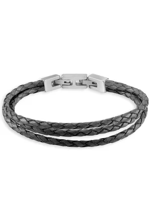 Guess Stylový náramek z šedé kůže Alameda JUMB02147JWSTGRT/U