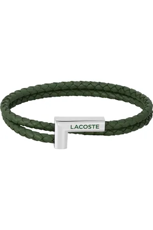 Lacoste Zelený kožený náramek Swarm 2040151