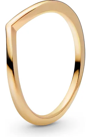 PANDORA Minimalistický pozlacený prsten Shine Timeless 168742C00 50 mm