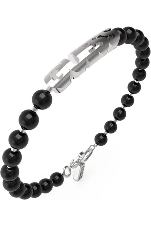 Guess Moderní korálkový náramek Edgy Styles JUMB04059JWSTBK 19 cm