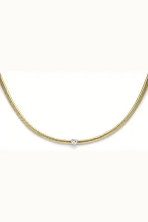 Liu Jo Půvabný pozlacený náhrdelník se srdíčkem Choker LJ2239