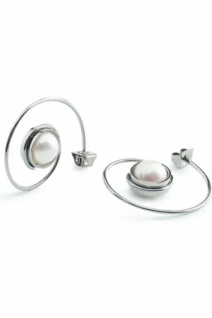 Boccia Titanium Originální titanové náušnice s pravými perlami 05018-01