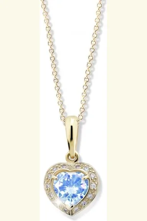Cutie Jewellery Blyštivý přívěsek ze žlutého zlata se zirkony Z6308-1810-40-70-X-1