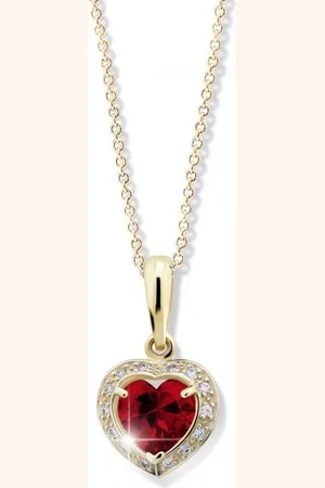 Cutie Jewellery Blyštivý přívěsek ze žlutého zlata se zirkony Z6308-1810-40-40-X-1